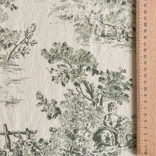 Dekorativna tkanina RUSTIC VINTAGE PRINT Gabrielle kaki
