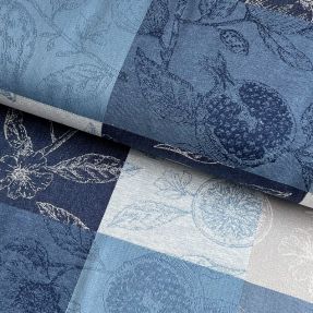 Dekorativna tkanina FRENCH TABLE CLOTH JACQUARD Cabosse allover indigo