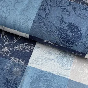 Dekorativna tkanina FRENCH TABLE CLOTH JACQUARD Cabosse allover indigo