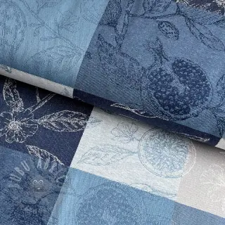 Dekorativna tkanina FRENCH TABLE CLOTH JACQUARD Cabosse allover indigo