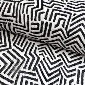Dekorativna tkanina jacquard Mesopotamie allover graphite