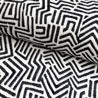 Dekorativna tkanina jacquard Mesopotamie allover graphite