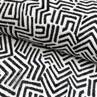 Dekorativna tkanina jacquard Mesopotamie allover graphite