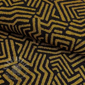 Dekorativna tkanina jacquard Mesopotamie noir jaune