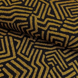 Dekorativna tkanina jacquard Mesopotamie noir jaune