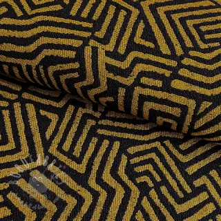 Dekorativna tkanina jacquard Mesopotamie noir jaune