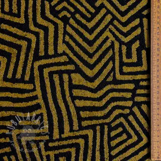 Dekorativna tkanina jacquard Mesopotamie noir jaune