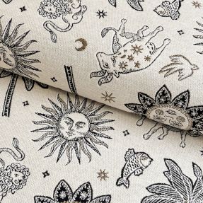 Dekorativna tkanina jacquard Pygmalion ecru noir