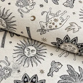 Dekorativna tkanina jacquard Pygmalion ecru noir
