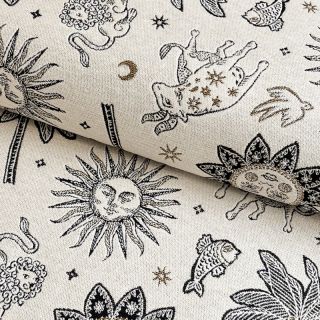 Dekorativna tkanina jacquard Pygmalion ecru noir