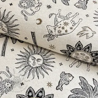 Dekorativna tkanina jacquard Pygmalion ecru noir
