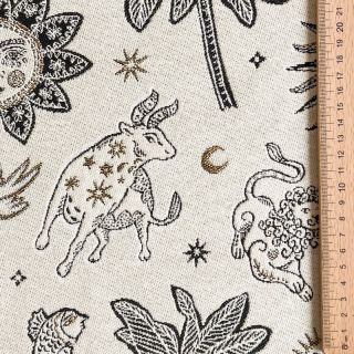 Dekorativna tkanina jacquard Pygmalion ecru noir