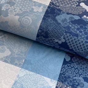Dekorativna tkanina FRENCH TABLE CLOTH JACQUARD Niwa allover indigo