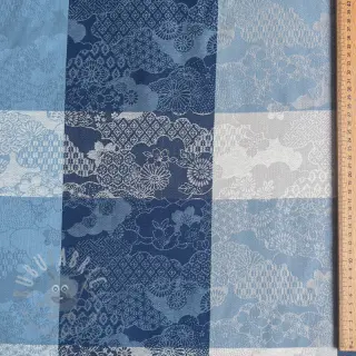 Dekorativna tkanina FRENCH TABLE CLOTH JACQUARD Niwa allover indigo
