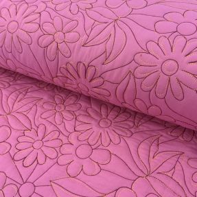 Prošivena tkanina Flowers pink