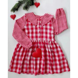 Tetra Tkanina/Muslin Double sided CHECKS MINI red