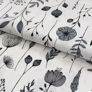 Dekorativna tkanina premium Hand Drawn Flowers