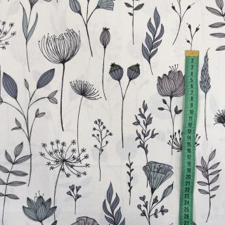 Dekorativna tkanina premium Hand Drawn Flowers