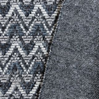 Pletenina jacquard Comfilia Zigzag wavy blue