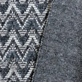 Pletenina jacquard Comfilia Zigzag wavy blue