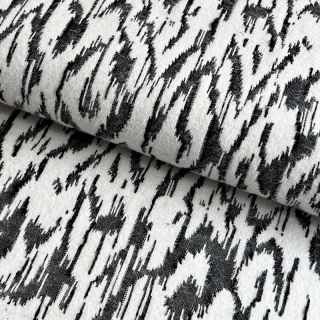 Pletenina jacquard Comfy Blurry Ikat grey