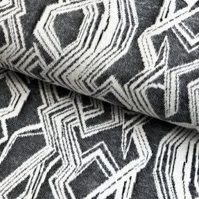 Pletenina jacquard Comfy Broken checks black