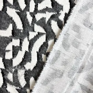 Pletenina jacquard Comfy Collage shapes grey