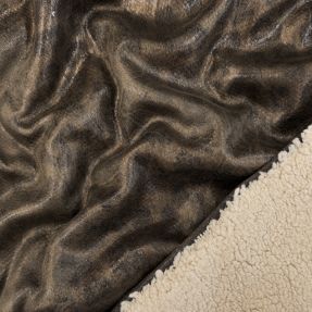 Tkanina za kapute Panther Glammy Teddy Lammy brown