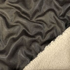 Tkanina za kapute Vintage Glammy Teddy Lammy grey