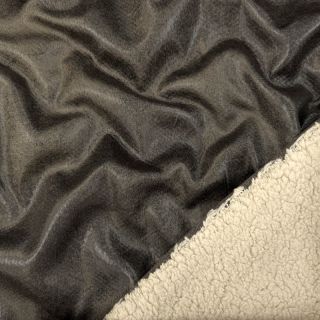 Tkanina za kapute Vintage Glammy Teddy Lammy grey