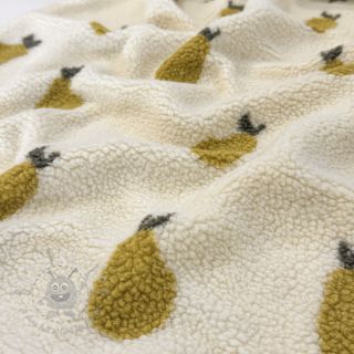 Tkanina za kapute TEDDY JACQUARD Pears old lime