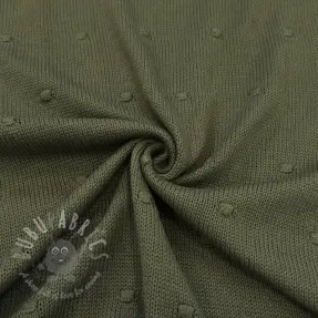 Pletenina BIG KNIT DOT camo green