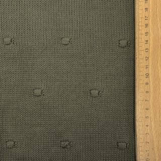 Pletene tkanine BIG KNIT DOT camo green