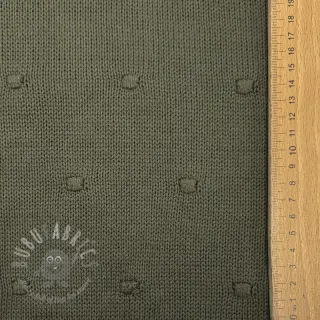 Pletenina BIG KNIT DOT camo green