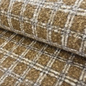 Tkanina za kapute Bouclé Squares design A