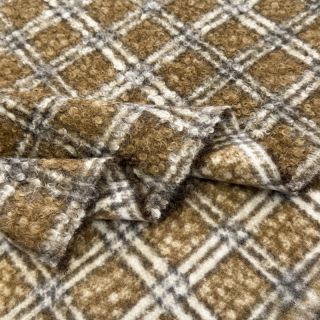 Tkanina za kapute Bouclé Squares design A