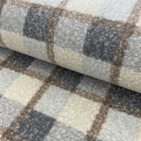 Tkanina za kapute Bouclé Squares design D