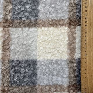 Tkanina za kapute Bouclé Squares design D