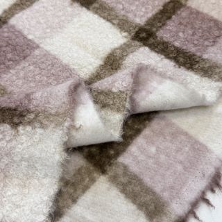 Tkanina za kapute Bouclé Squares design C