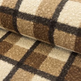 Tkanina za kapute Bouclé Squares design E