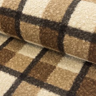 Tkanina za kapute Bouclé Squares design E