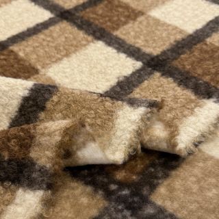 Tkanina za kapute Bouclé Squares design E