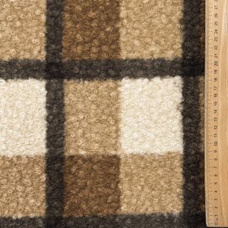Tkanina za kapute Bouclé Squares design E