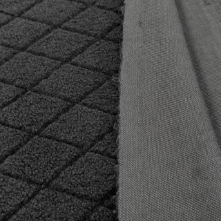 Tkanina za kapute TEDDY Diamond dark grey