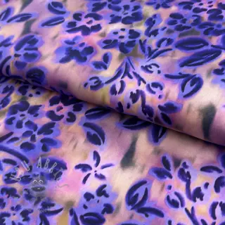 Pamuk SATIN Purple flowers digital print