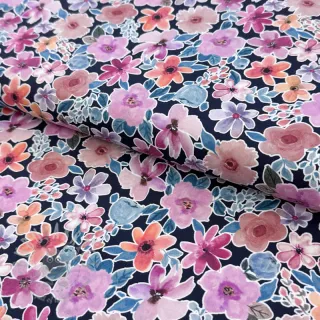 Pamuk Significant flowers navy digital print