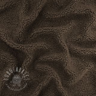 Tkanina za kapute TEDDY dark brown