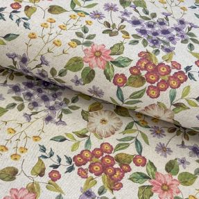 Dekorativna tkanina Linenlook Flowers meadow digital print