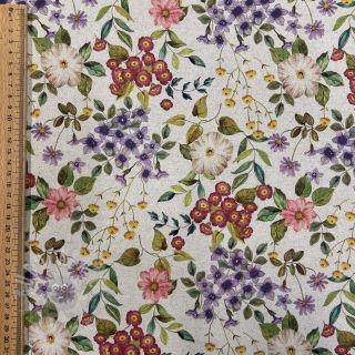 Dekorativna tkanina Linenlook Flowers meadow digital print