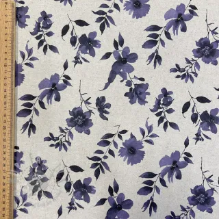 Dekorativna tkanina Linenlook Night flowers digital print